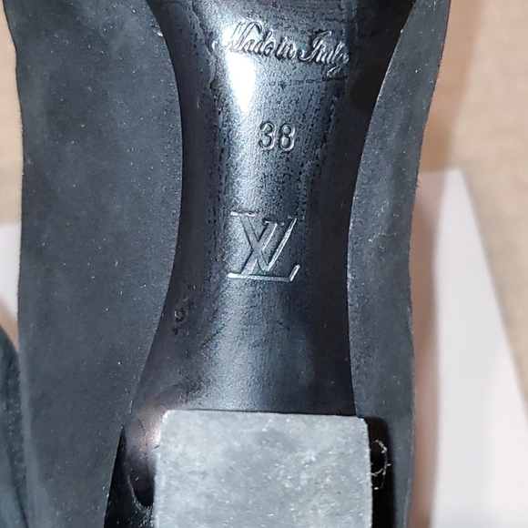 SOLD Louis Vuitton Suede Monogram Ankle Booties - Picture 7 of 8